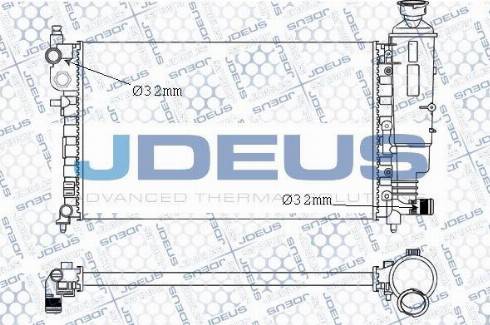 Jdeus M-0210580 - Радиатор, охлаждане на двигателя vvparts.bg
