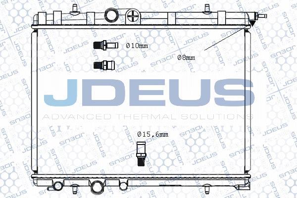 Jdeus M-0210360 - Радиатор, охлаждане на двигателя vvparts.bg