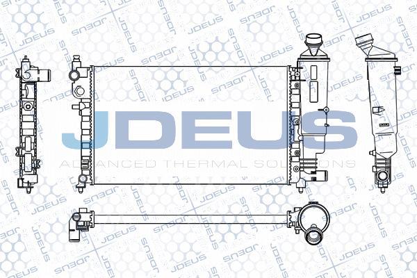 Jdeus M-0210290 - Радиатор, охлаждане на двигателя vvparts.bg