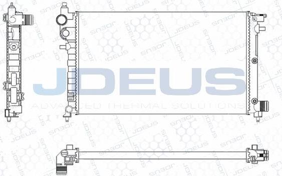 Jdeus M-0210261 - Радиатор, охлаждане на двигателя vvparts.bg