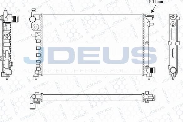 Jdeus M-0210271 - Радиатор, охлаждане на двигателя vvparts.bg