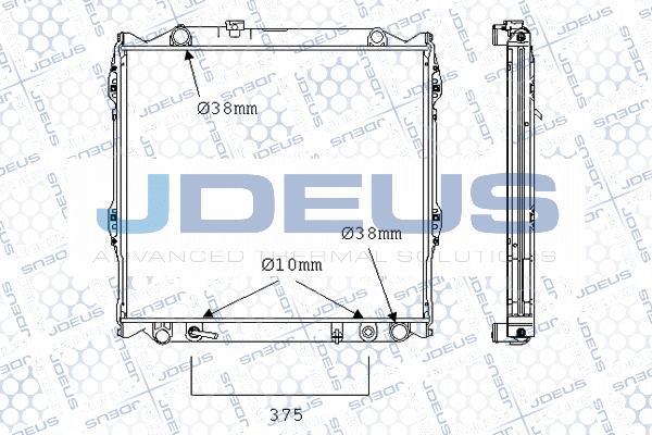 Jdeus M-0280990 - Радиатор, охлаждане на двигателя vvparts.bg