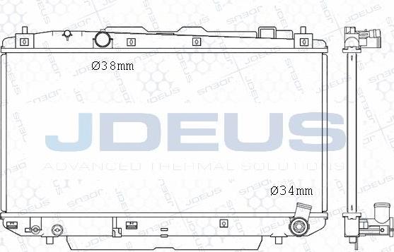 Jdeus M-0280410 - Радиатор, охлаждане на двигателя vvparts.bg