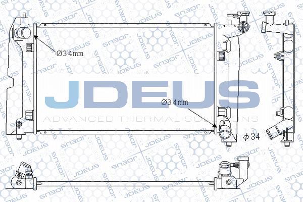 Jdeus M-0280090 - Радиатор, охлаждане на двигателя vvparts.bg