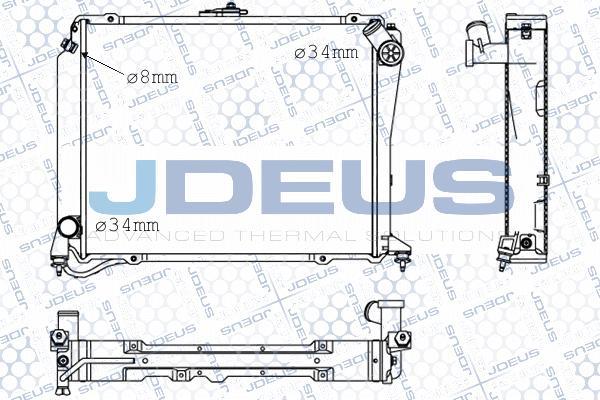 Jdeus M-0280340 - Радиатор, охлаждане на двигателя vvparts.bg