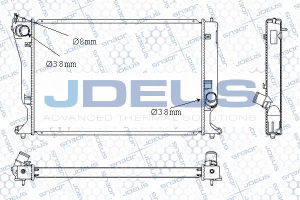 Jdeus M-0281080 - Радиатор, охлаждане на двигателя vvparts.bg