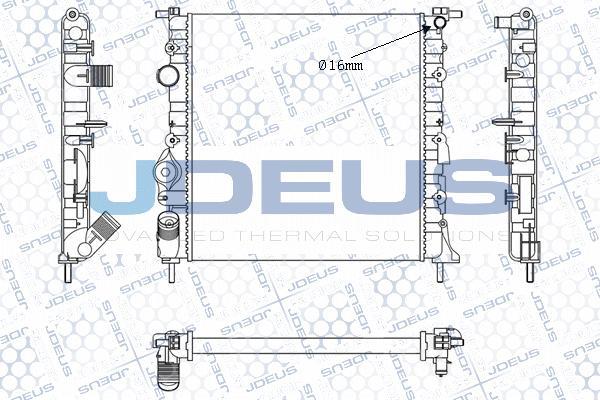 Jdeus M-0230560 - Радиатор, охлаждане на двигателя vvparts.bg
