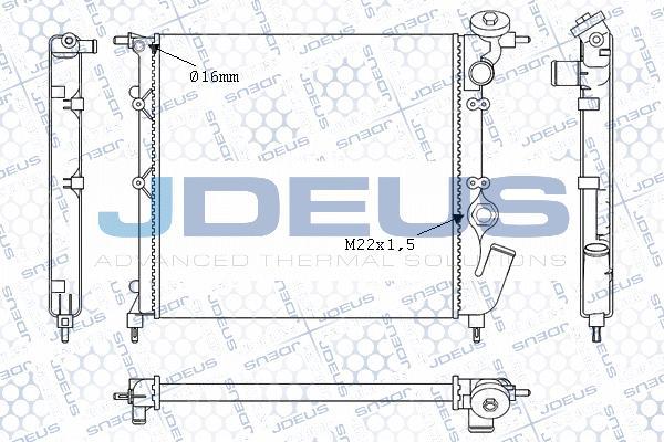 Jdeus M-0230251 - Радиатор, охлаждане на двигателя vvparts.bg