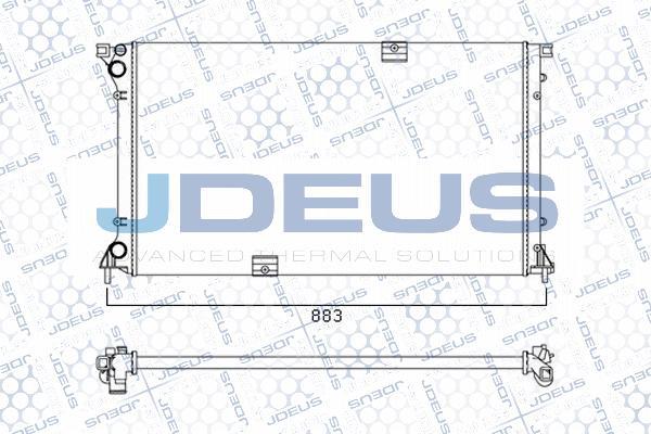 Jdeus M-0230790 - Радиатор, охлаждане на двигателя vvparts.bg