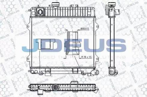 Jdeus RA0050260 - Радиатор, охлаждане на двигателя vvparts.bg