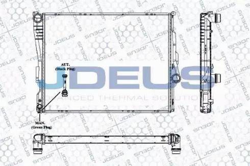 Jdeus RA0050760 - Радиатор, охлаждане на двигателя vvparts.bg