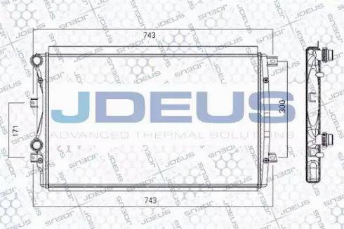 Jdeus RA0010301 - Радиатор, охлаждане на двигателя vvparts.bg