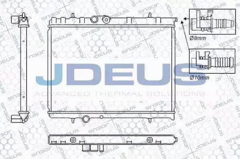 Jdeus RA0070081 - Радиатор, охлаждане на двигателя vvparts.bg