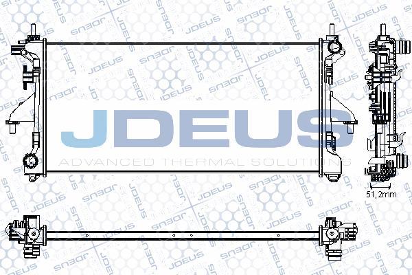 Jdeus RA0070220 - Радиатор, охлаждане на двигателя vvparts.bg