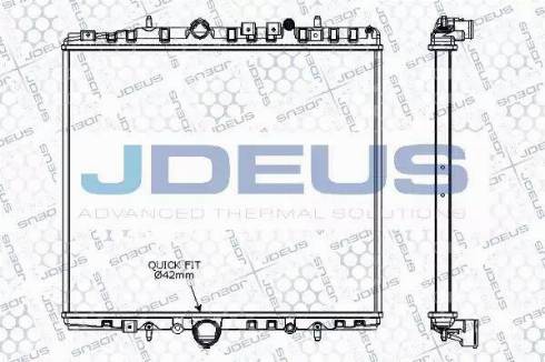 Jdeus RA0070270 - Радиатор, охлаждане на двигателя vvparts.bg
