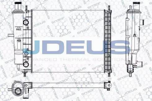 Jdeus RA0110490 - Радиатор, охлаждане на двигателя vvparts.bg