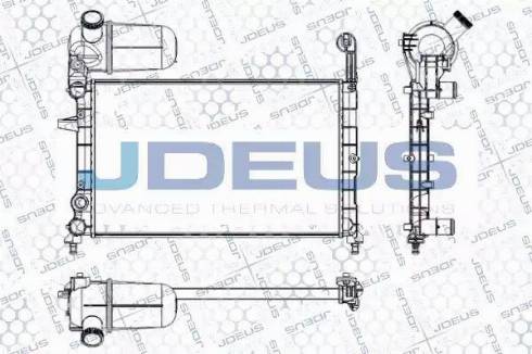 Jdeus RA0110220 - Радиатор, охлаждане на двигателя vvparts.bg