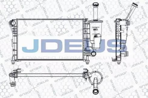 Jdeus RA0111030 - Радиатор, охлаждане на двигателя vvparts.bg