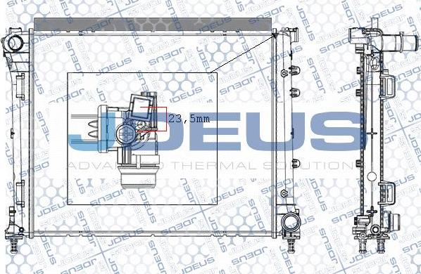 Jdeus RA0111251 - Радиатор, охлаждане на двигателя vvparts.bg