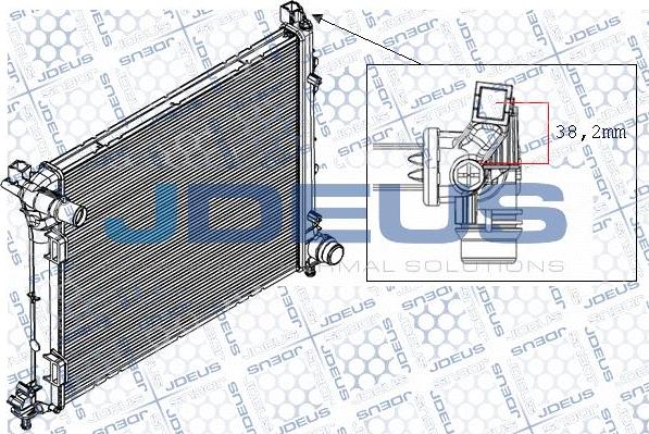 Jdeus RA0111230 - Радиатор, охлаждане на двигателя vvparts.bg