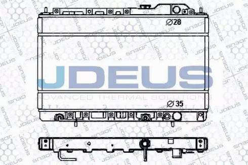 Jdeus RA0180160 - Радиатор, охлаждане на двигателя vvparts.bg