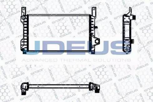 Jdeus RA0120910 - Радиатор, охлаждане на двигателя vvparts.bg