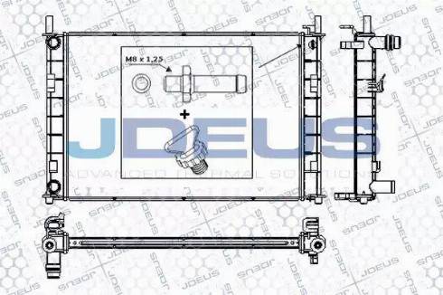 Jdeus RA0121080 - Радиатор, охлаждане на двигателя vvparts.bg