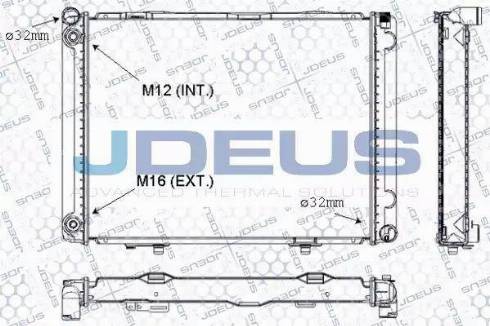 Jdeus RA0170440 - Радиатор, охлаждане на двигателя vvparts.bg