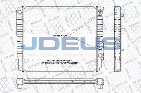 Jdeus RA0310520 - Радиатор, охлаждане на двигателя vvparts.bg