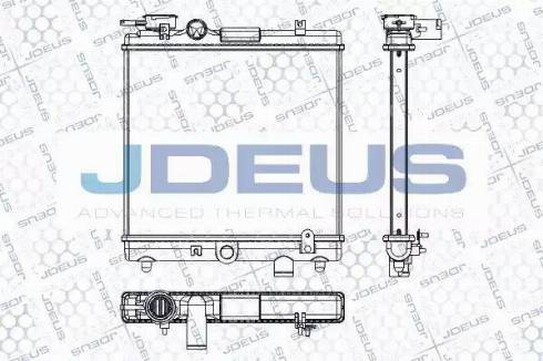 Jdeus RA0250031 - Радиатор, охлаждане на двигателя vvparts.bg