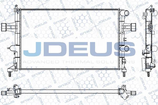 Jdeus RA0200750 - Радиатор, охлаждане на двигателя vvparts.bg