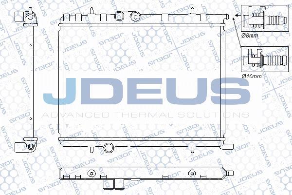 Jdeus RA0210341 - Радиатор, охлаждане на двигателя vvparts.bg