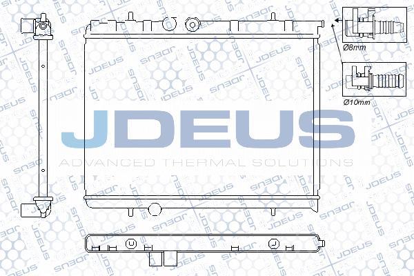 Jdeus RA0210360 - Радиатор, охлаждане на двигателя vvparts.bg