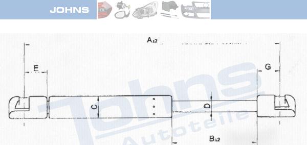 Johns 60 19 95-94 - Газов амортисьор, багажно / товарно пространство vvparts.bg