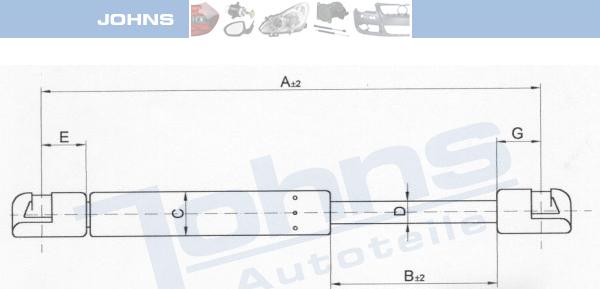 Johns 32 51 95-91 - Газов амортисьор, багажно / товарно пространство vvparts.bg