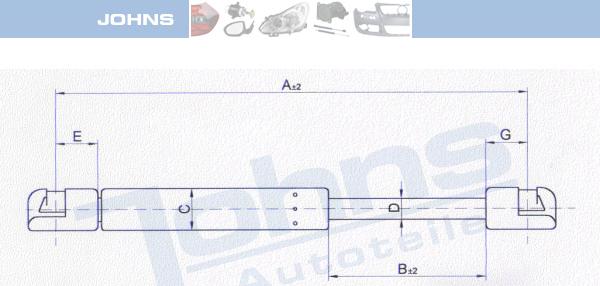 Johns 23 04 95-91 - Газов амортисьор, багажно / товарно пространство vvparts.bg