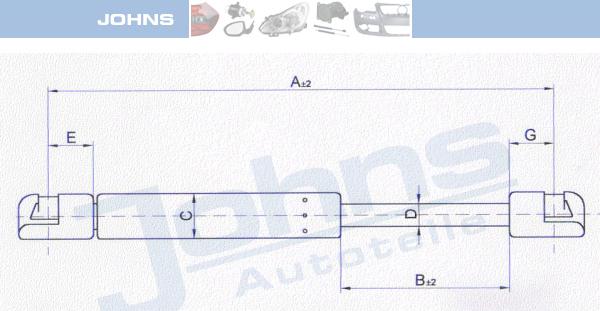 Johns 23 06 95-91 - Газов амортисьор, багажно / товарно пространство vvparts.bg