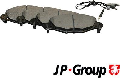 JP Group 4163602210 - Комплект спирачно феродо, дискови спирачки vvparts.bg
