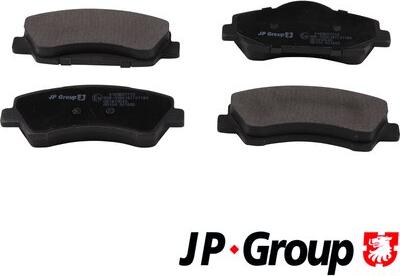 JP Group 4163607710 - Комплект спирачно феродо, дискови спирачки vvparts.bg