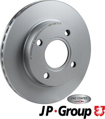 JP Group 1563104500 - Спирачен диск vvparts.bg