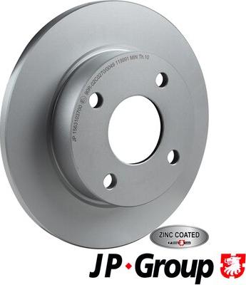 JP Group 1563103700 - Спирачен диск vvparts.bg