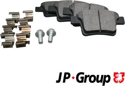 JP Group 1563700510 - Комплект спирачно феродо, дискови спирачки vvparts.bg