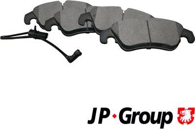 JP Group 1163606910 - Комплект спирачно феродо, дискови спирачки vvparts.bg