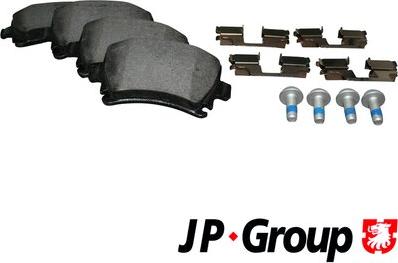 JP Group 1163705410 - Комплект спирачно феродо, дискови спирачки vvparts.bg