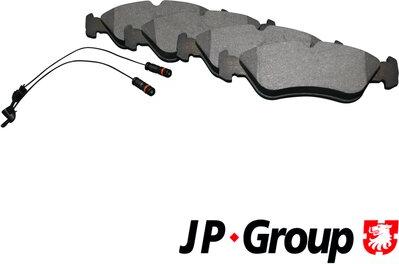 JP Group 1163705510 - Комплект спирачно феродо, дискови спирачки vvparts.bg