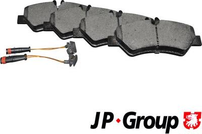 JP Group 1163707610 - Комплект спирачно феродо, дискови спирачки vvparts.bg