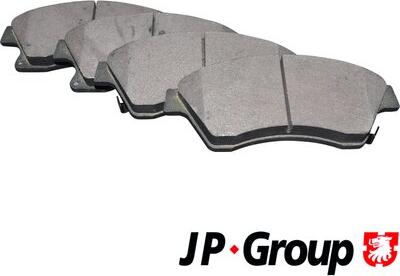 JP Group 1263602510 - Комплект спирачно феродо, дискови спирачки vvparts.bg