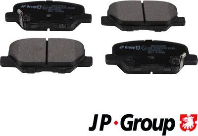 JP Group 3863701010 - Комплект спирачно феродо, дискови спирачки vvparts.bg