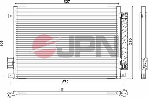 JPN 60C9099-JPN - Кондензатор, климатизация vvparts.bg