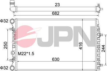 JPN 60C9056-JPN - Радиатор, охлаждане на двигателя vvparts.bg